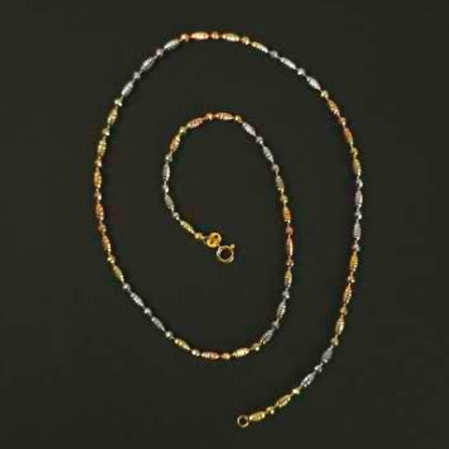 Scalloped Lines Barrel and Ball Chain