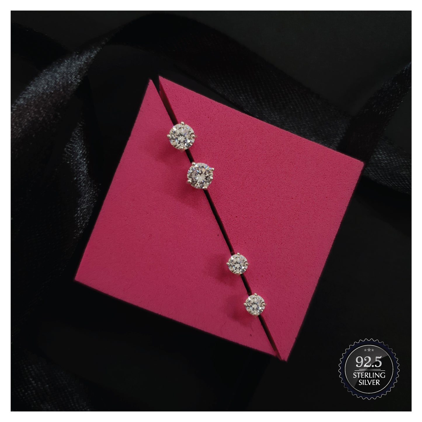 Treasure-in-my-Basket Studs (Rhodium Finish)