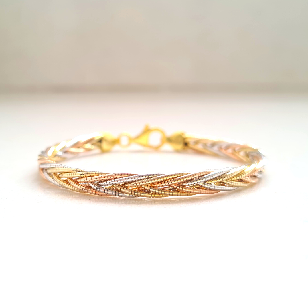 Coiled Bracelet (3 tone Finish)