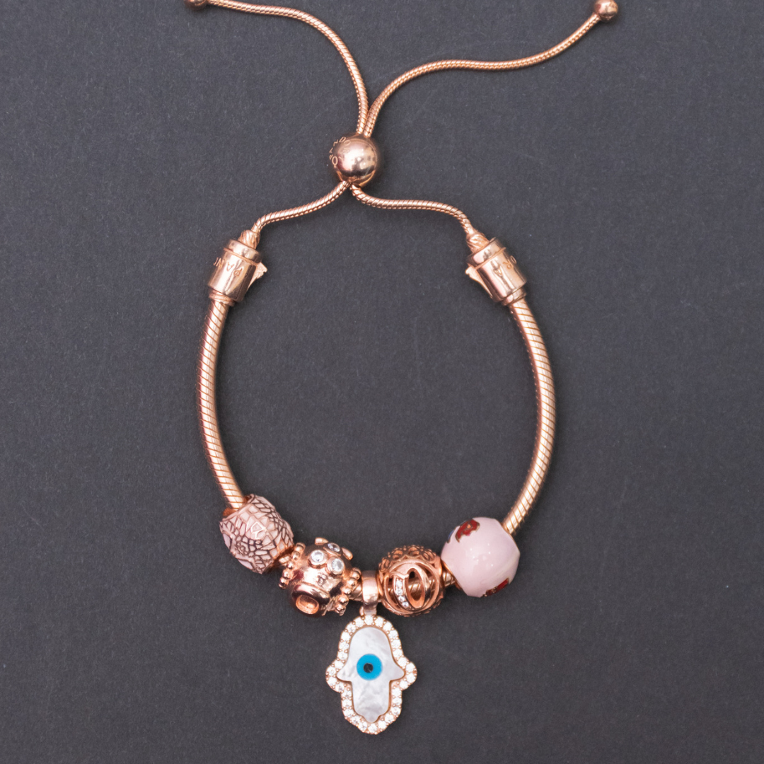 Adjustable Charms Bracelet (Rose Gold)