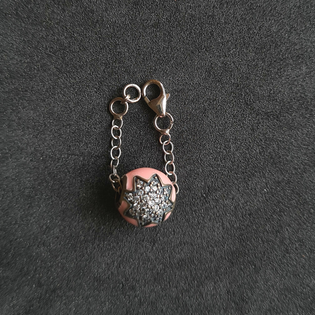 Star On A Pink Ball Watch Charm