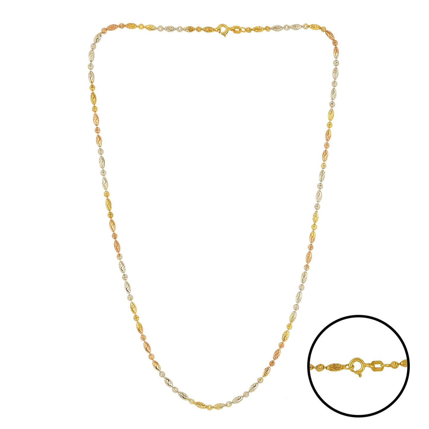 Scalloped Barrel and Ball (S) Chain