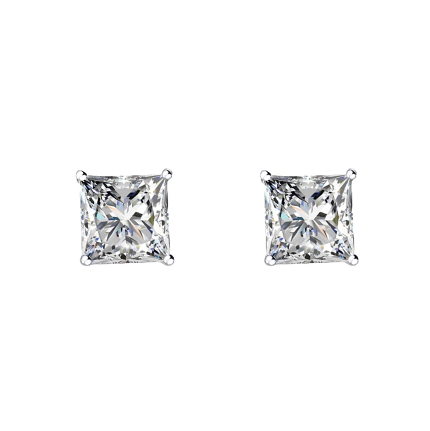 Princess with kaleidoscopic eyes Stud Earrings (White)