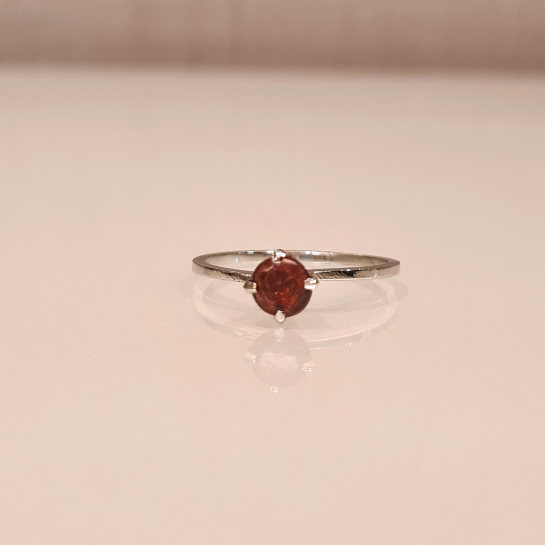 Maroon Stone Ring