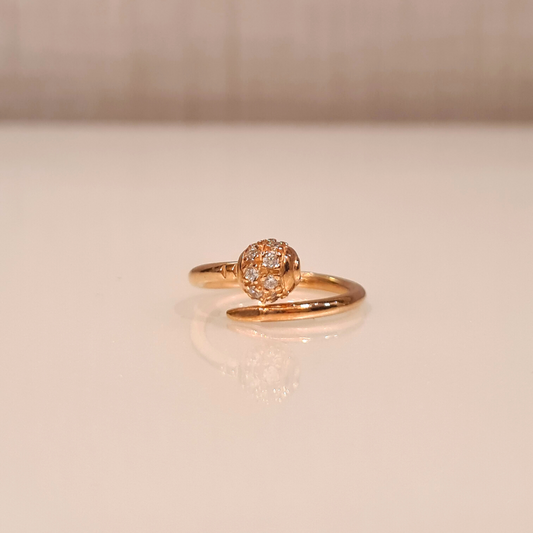 Studded Balls Ring (Rose Gold)