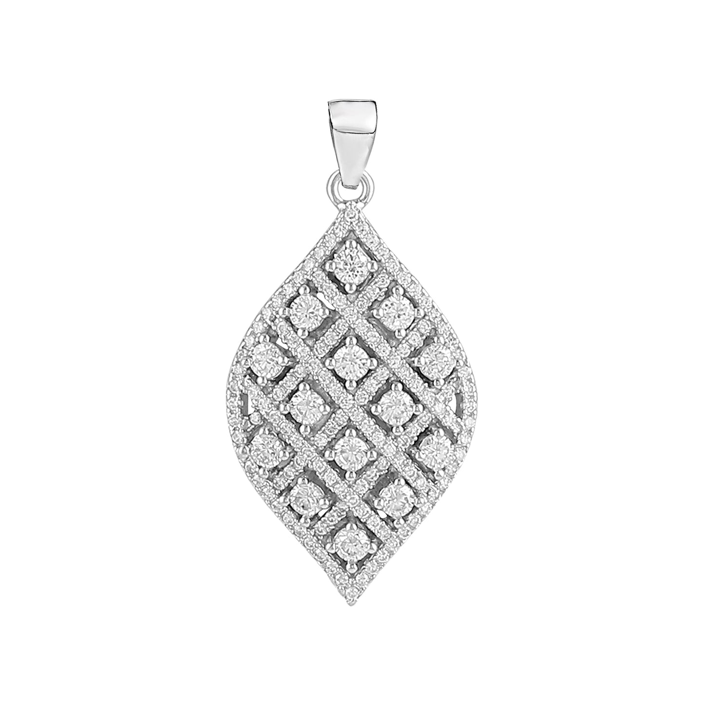 Striped Leaf Pendant Earrings Set