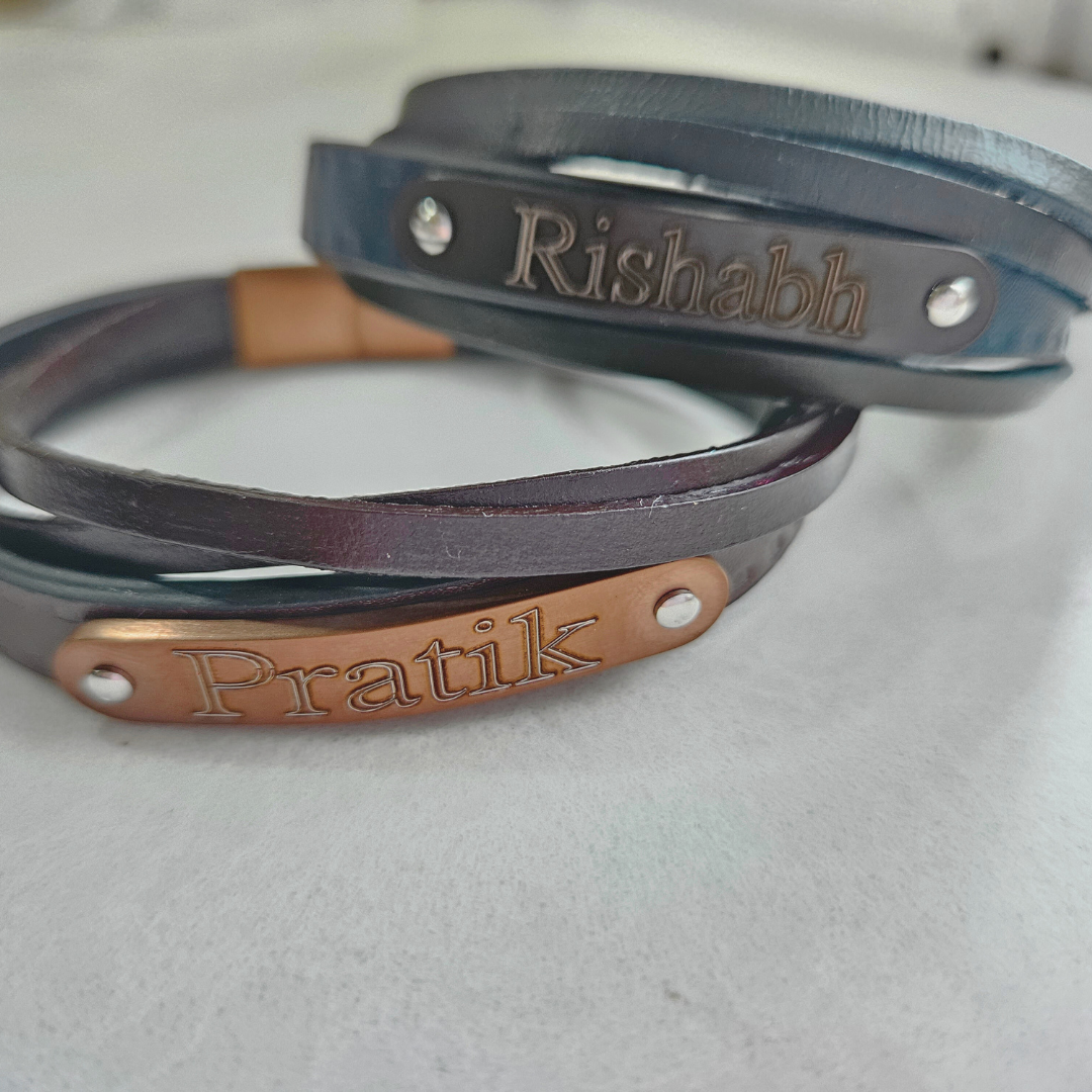 Blue And Black Multistand Name Band