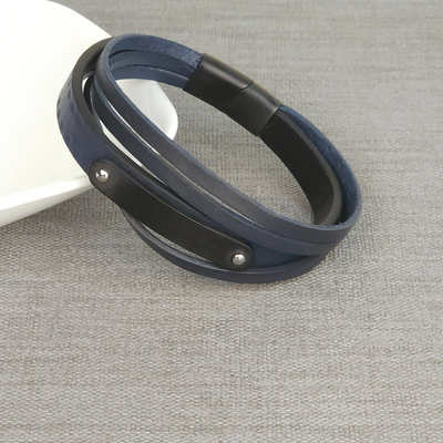 Blue And Black Multistand Name Band