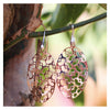 Oval Netted with Hearts Earrings