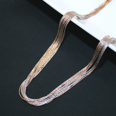 Rose Gold and Silver Multiple Lines (10 lines) Chain