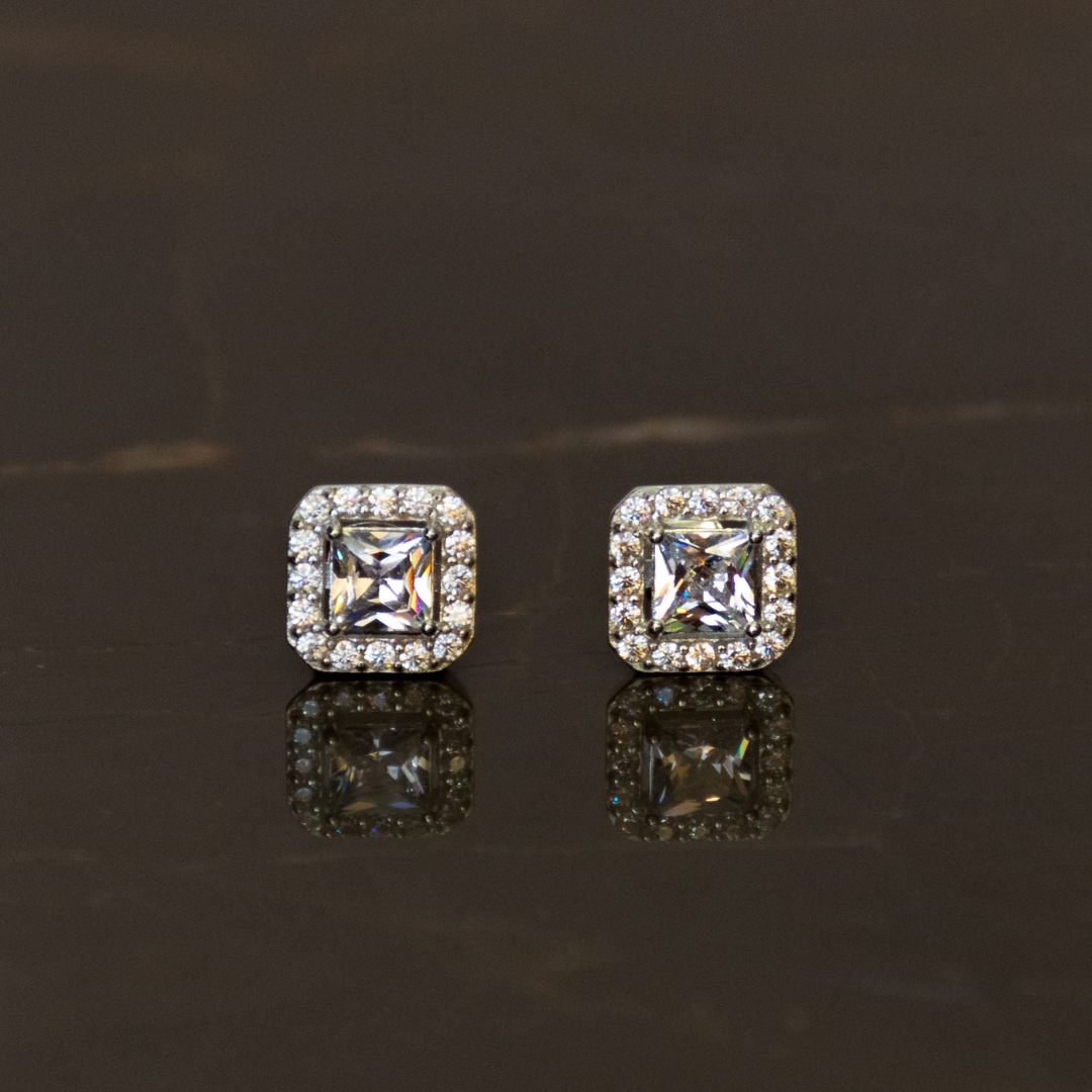 Halo Square Studs