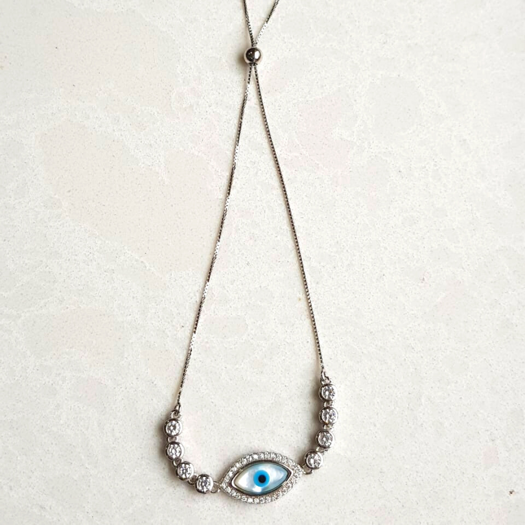 Evil Eye Pull Chain Bracelet