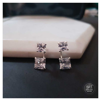 Ear Jackets - Square Studs