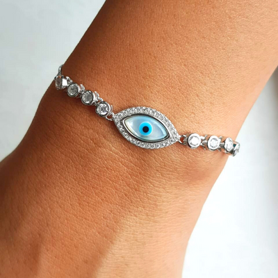 Evil Eye Pull Chain Bracelet