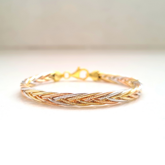 Coiled Bracelet (3 tone Finish)