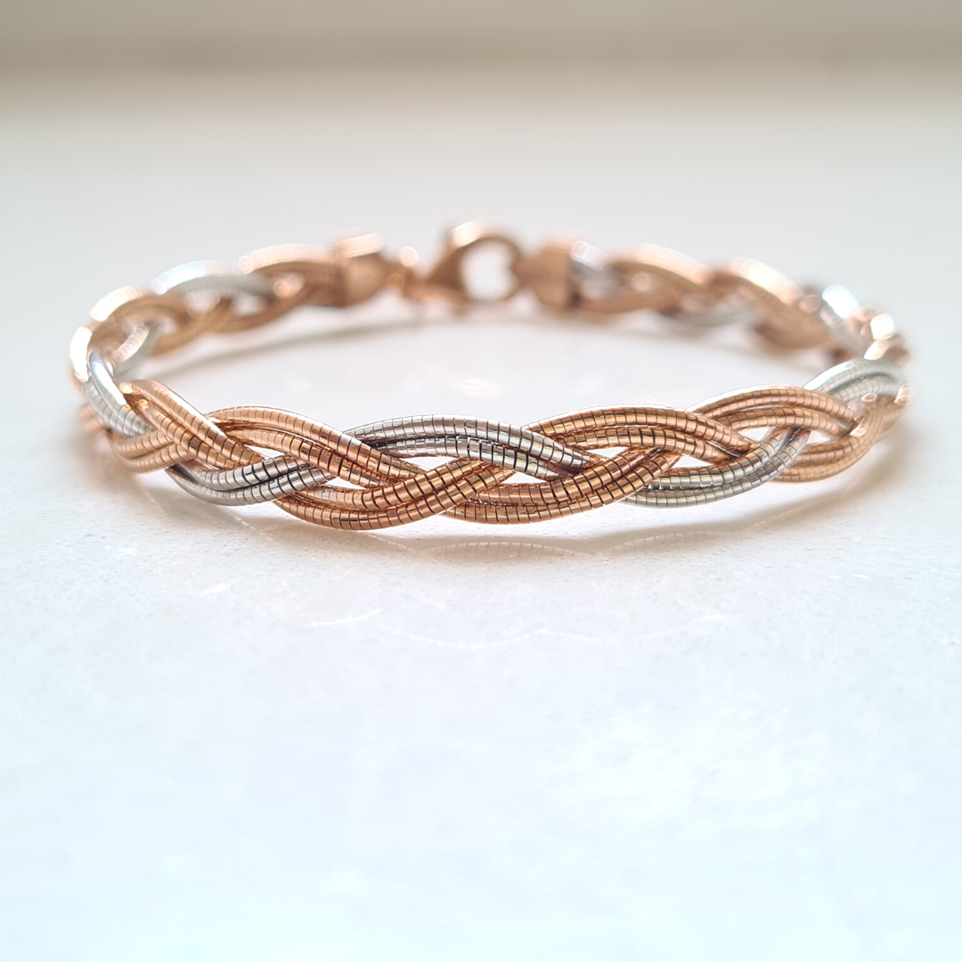 Coil Bracelet (Rose Gold and Rhodium)