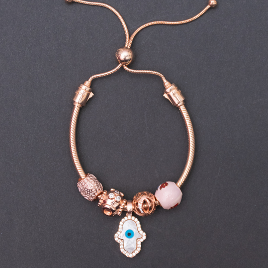 Adjustable Charms Bracelet (Rose Gold)