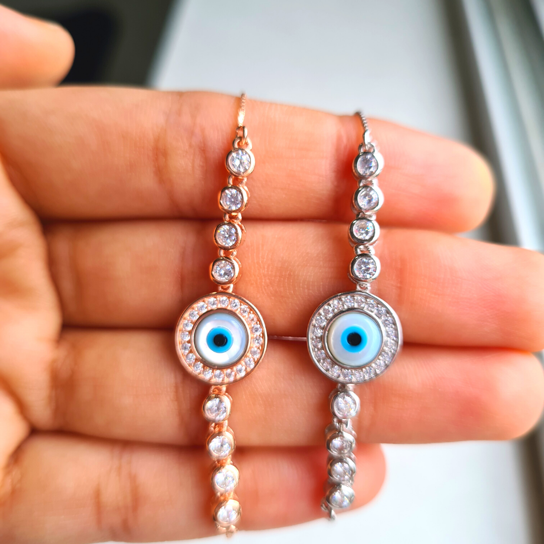 Evil Eye Pull Chain Bracelet