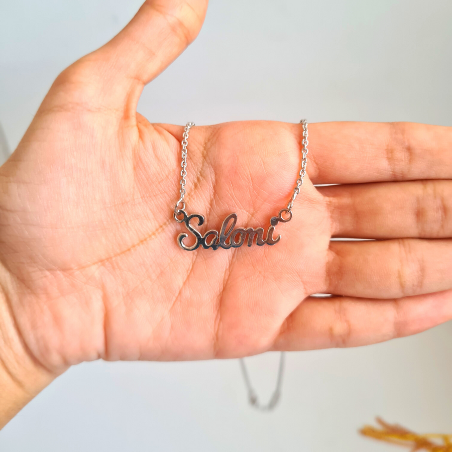 Name Pendant with Chain (Silver)