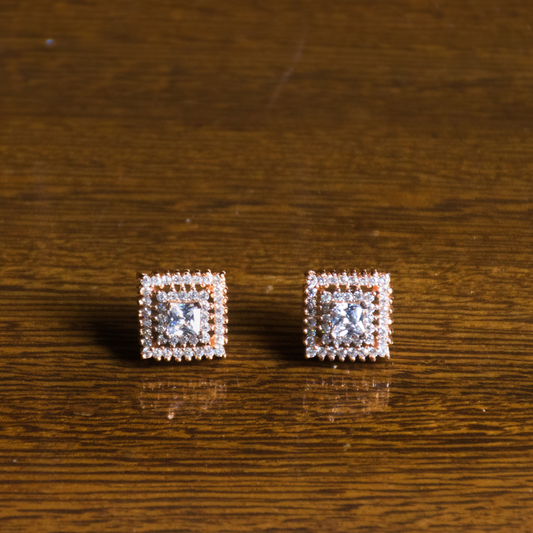 Rose Gold Studded Kite Studs