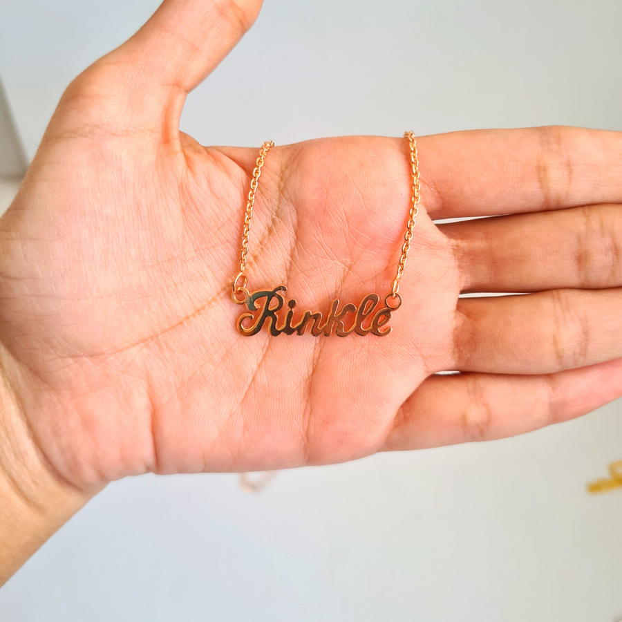 Name Pendant with Chain (Rose Gold)