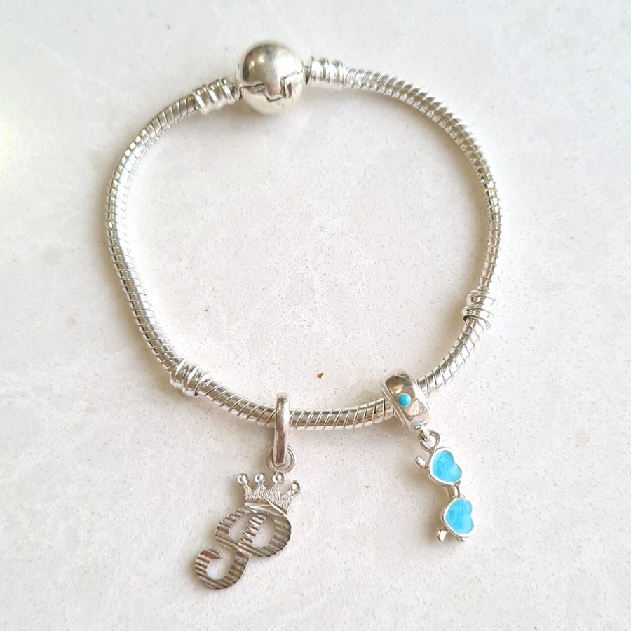 Charms Bracelet With 2 Charms (Silver)