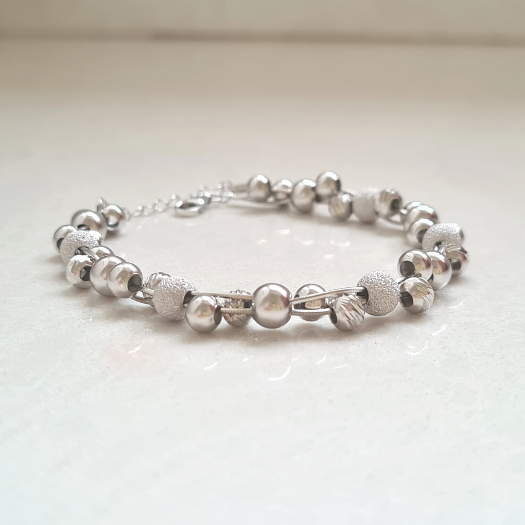 Balls Bracelet Glitter - Silver