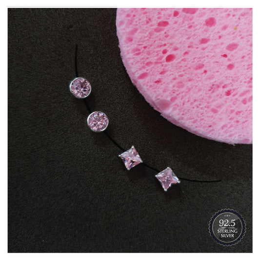 Princess with kaleidoscopic eyes Stud Earrings (Pink)