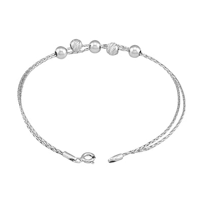 Threaded Scalloped Balls Bracelet