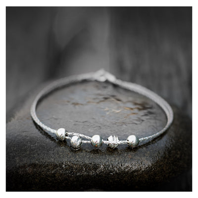 Threaded Scalloped Balls Bracelet