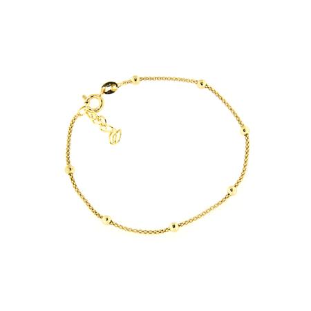 Mesh and Ball Bracelet (Gold Finish)