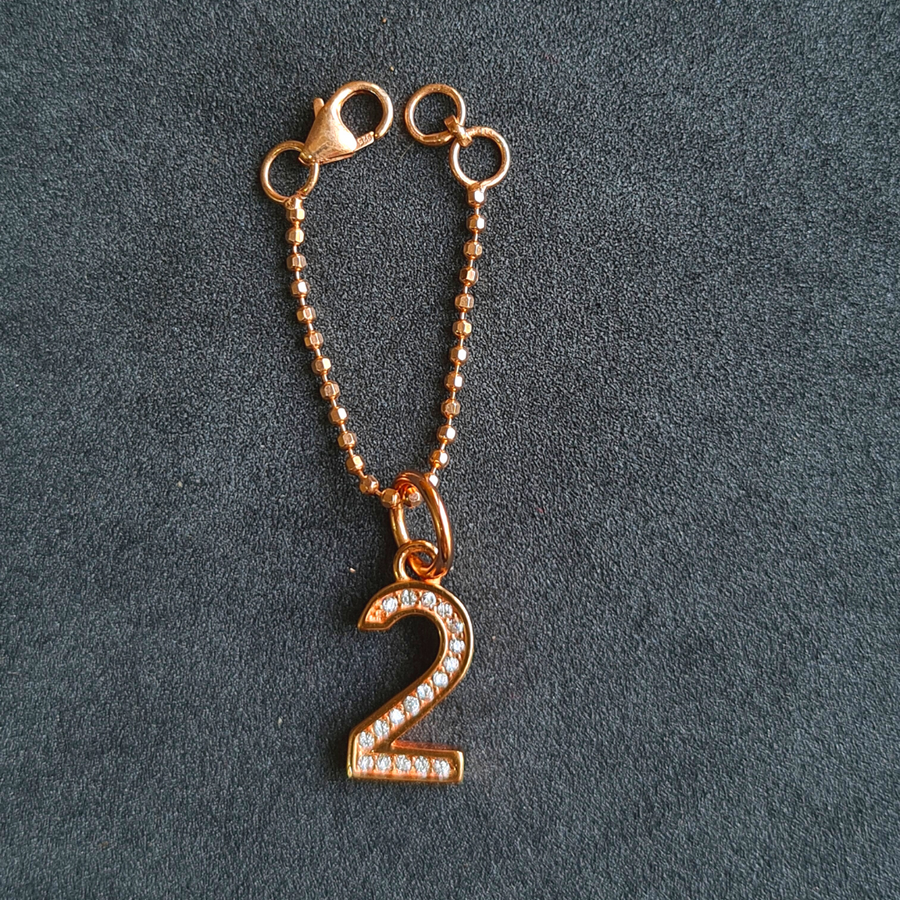 Number 2 Watch Charm