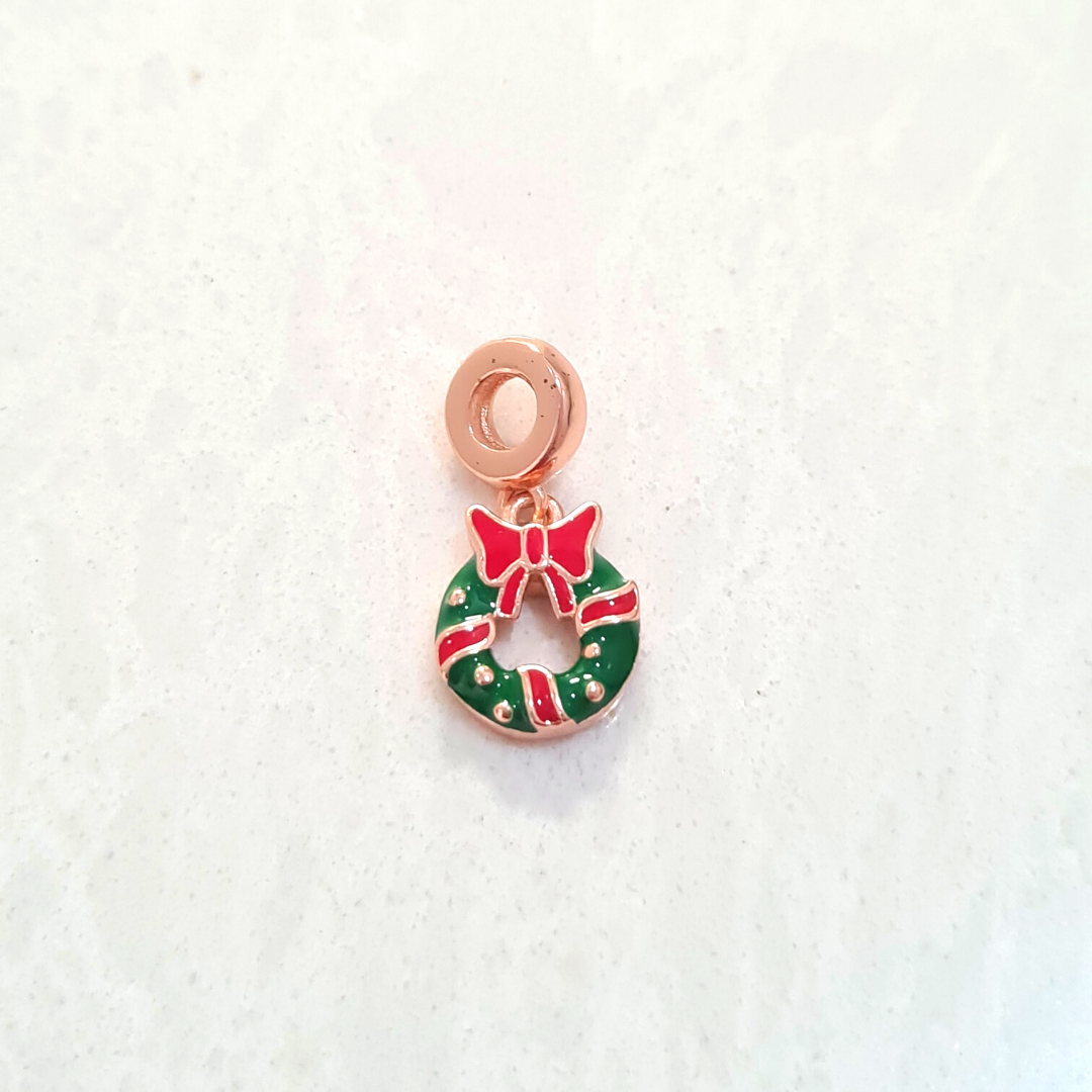 Christmas Wreath Charm Pendant