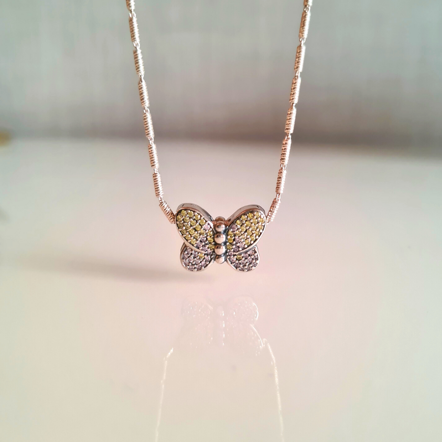 Butterfly studded Charm Pendant