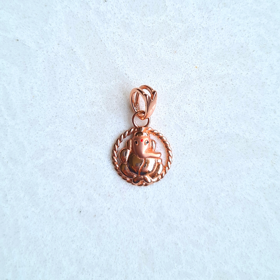 Ganpati in a Circle Charm Pendant