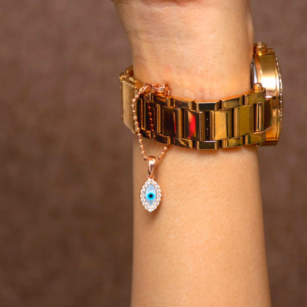Buy Kaj Fine Jewellery Small Marquise Evil Eye Chain Watch Charm for Women  Online @ Tata CLiQ Luxury