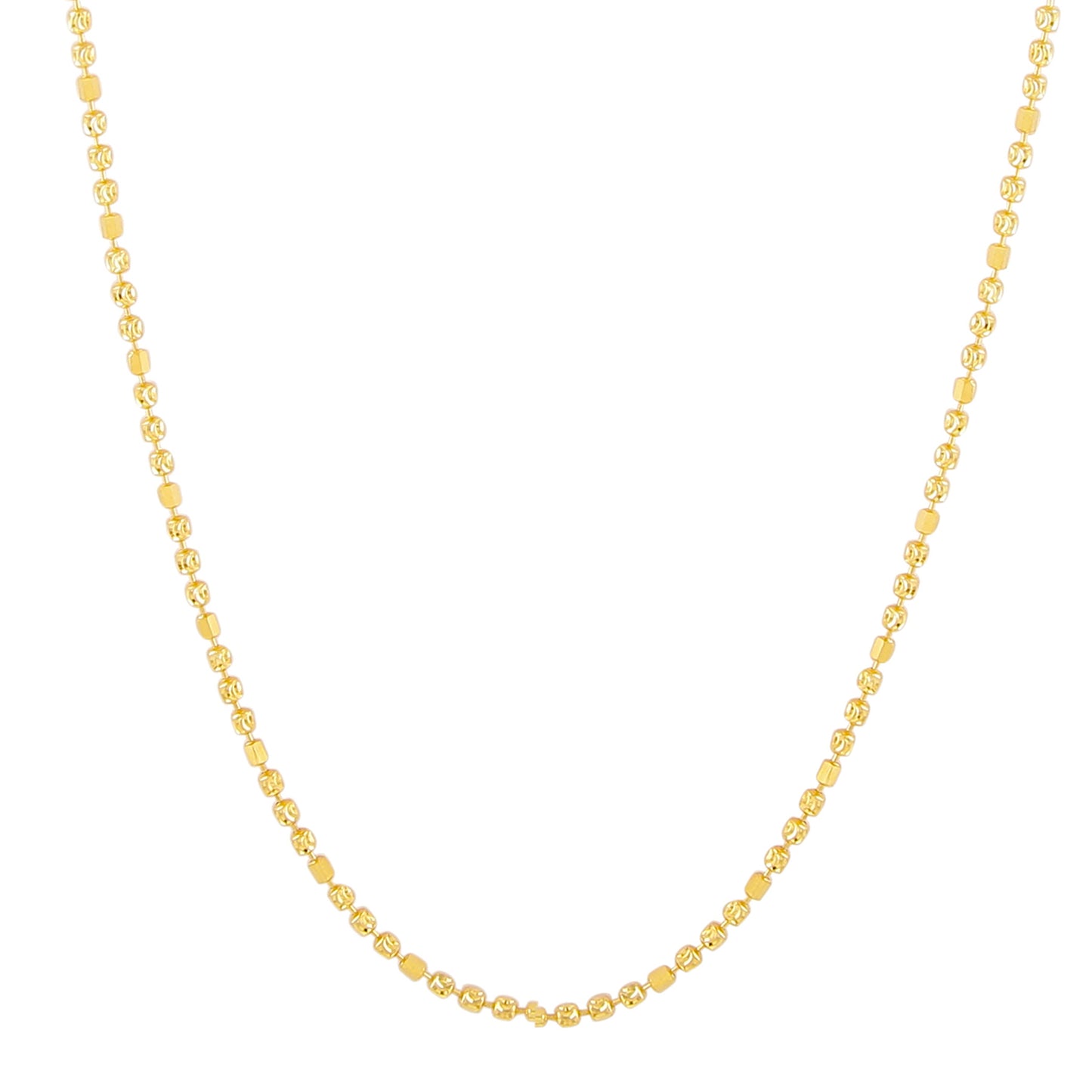 Gold Beads and Tube chain