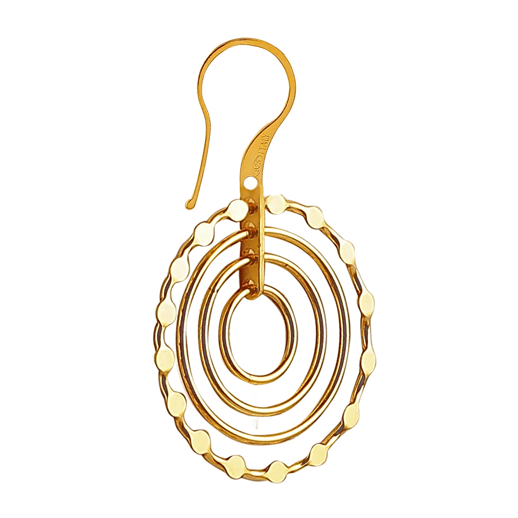 Concentric Circles Rosette Earrings, Hudson Bay Style- hot Transparent