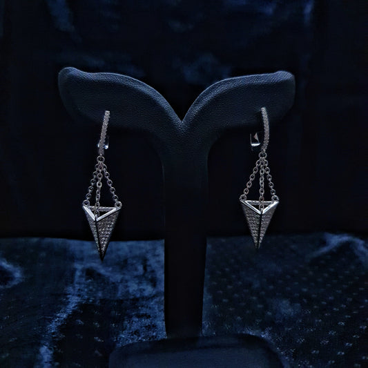 Half-Pyramid Hoop Earrings