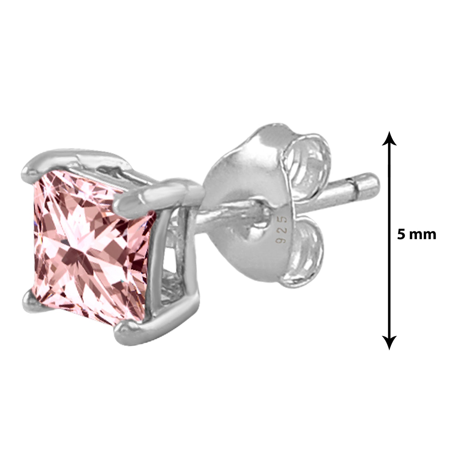 Princess with kaleidoscopic eyes Stud Earrings (Pink)