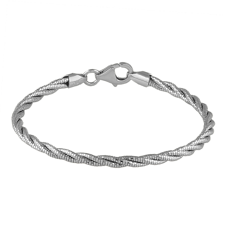 Coil Bracelet (Rhodium Finish)