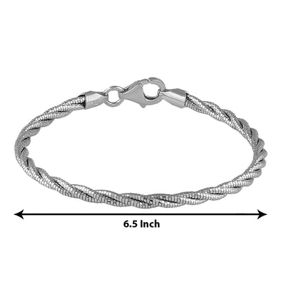 Coil Bracelet (Rhodium Finish)