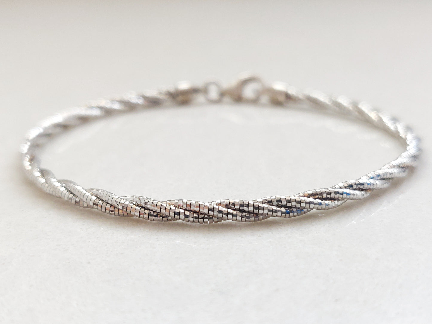 Coil Bracelet (Rhodium Finish)