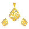 Studded Kite Pendant Earrings Set