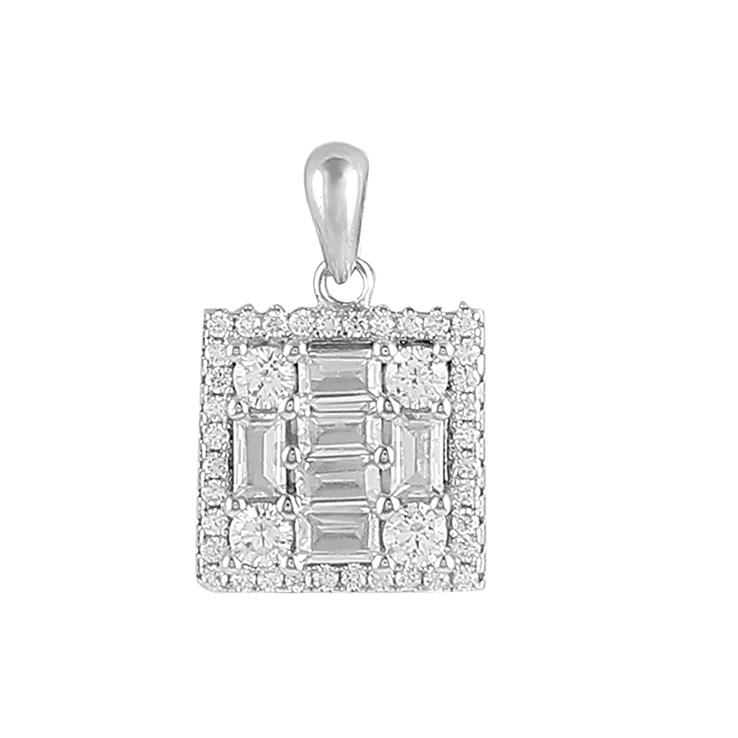 Get Framed Square Pendant Earrings Set