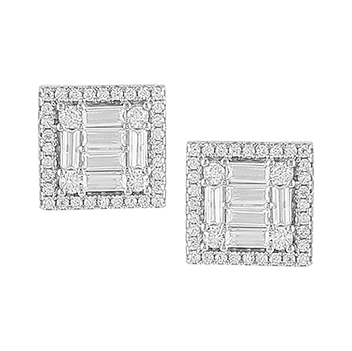 Get Framed Square Pendant Earrings Set