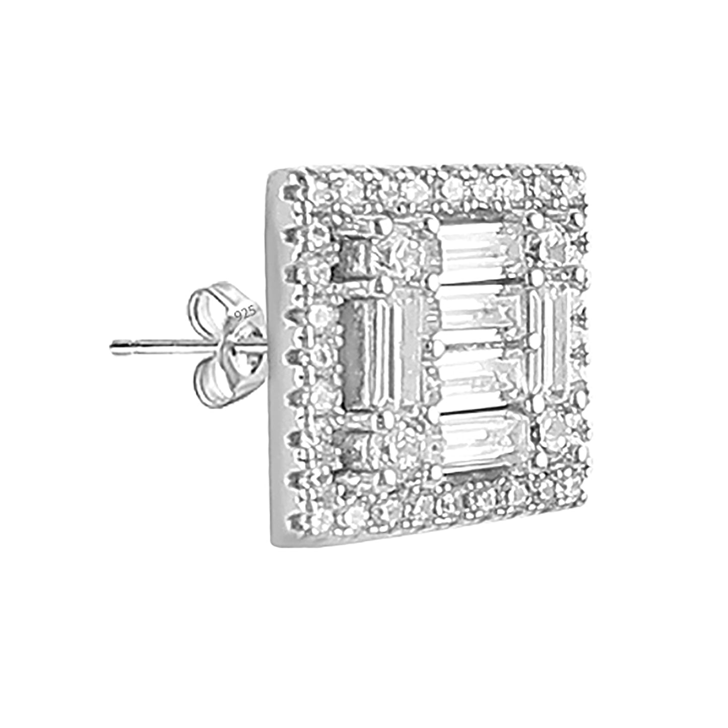 Get Framed Square Pendant Earrings Set