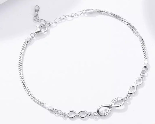 Towards Infinity Bracelet (Rhodium Finish)