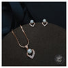 Pearly Heart Pendant Earrings Set